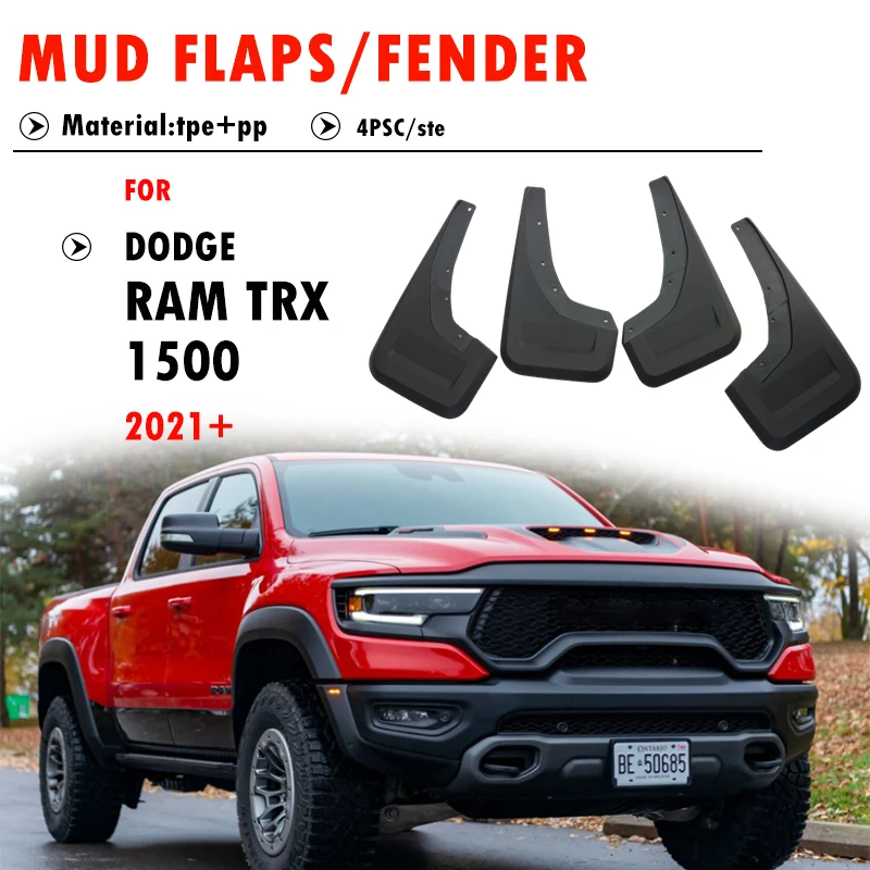 

For DODGE RAM 1500 TRX Mudguard Fender Mud Flap Guards Splash Mudflaps Car Accessories 4PCS 2021 2022 2023 2024 2025 2026+