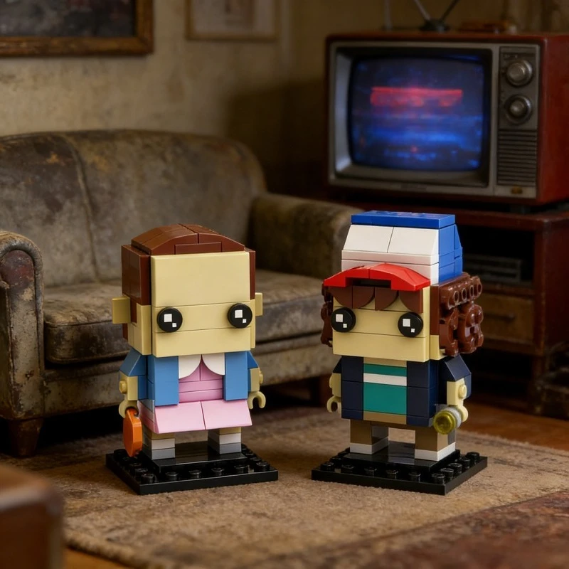 

Набор для сборки милых кубических фигурок (214 деталей) - мини-модели в стиле Kawaii с подставкой для демонстрации, коллекционный подарок для подростков и взрослых