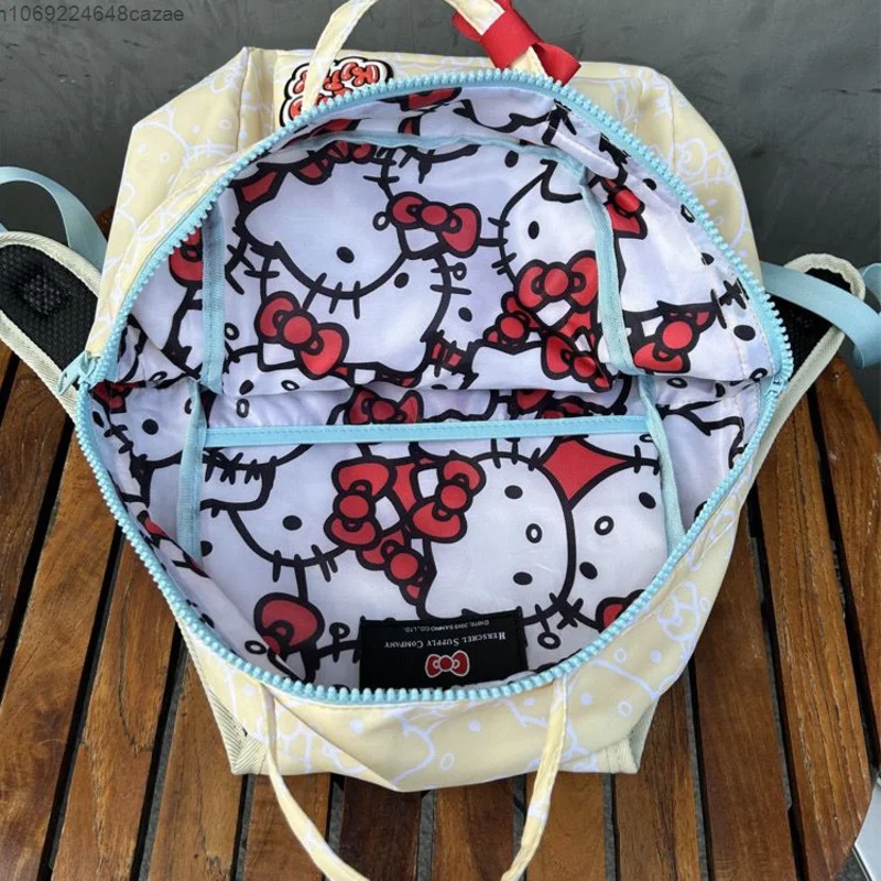 Sanrio Hello Kitty New Aesthetic Backpacks Cartoon Print Y2k Women Korean Style Trend Bags Student Lightweight Cute School Bag