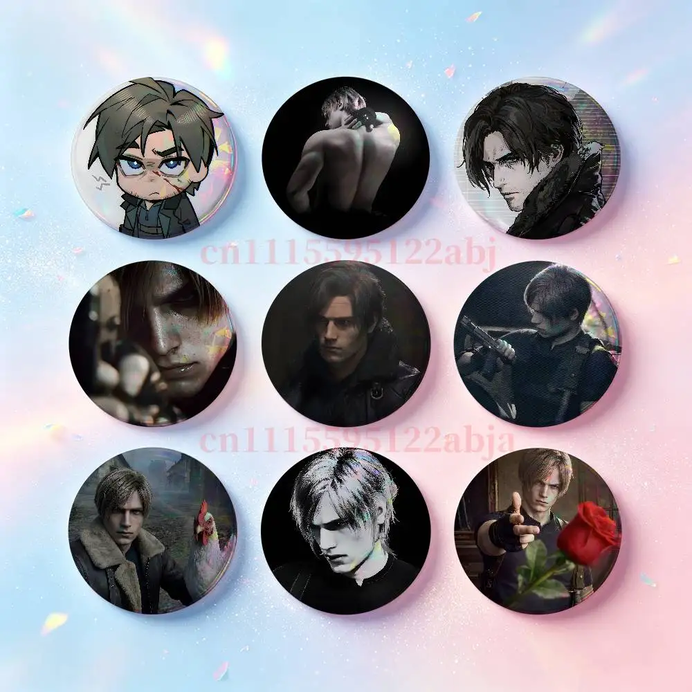L-Leon S K-kennedy Custom Badges 75mm 44mm 25mm 32mm 58mm Hat Backpack Accessories Toys Collect Gifts Large