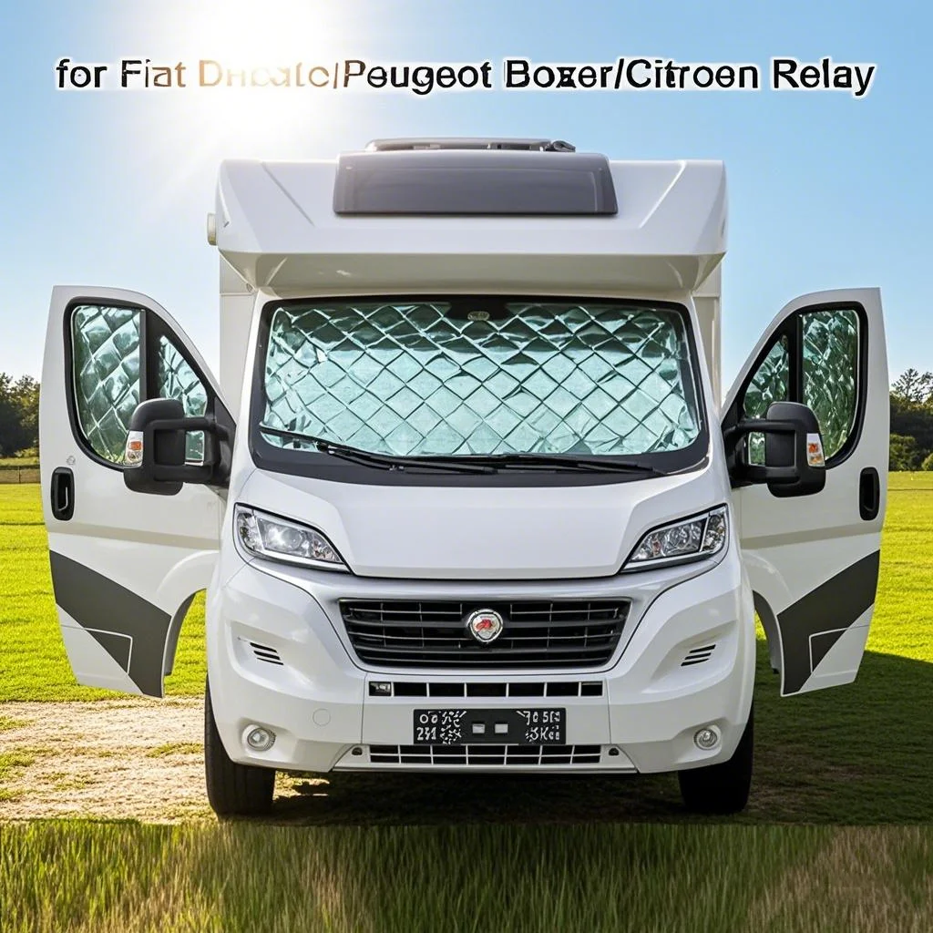 

Auto Cover Internal Thermal Blinds Windscreen For Fiat Ducato 2006 - 2022 For Peugeot Boxer/Citroen Relay Windshield Sunshades ﻿