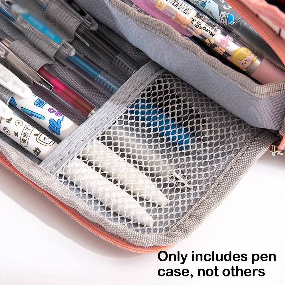 

Triangular Black And White Checkered Pencil Case Multi Functional Large Capacity Stationery Bag Handheld Student Utensil Storage
