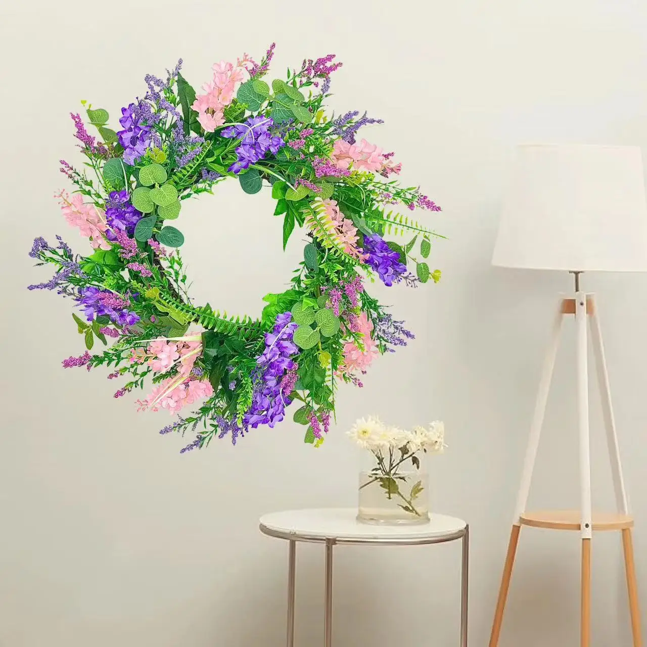 

Новинка 2025 года, венок из гиацинта, украшение, весенний фермерский дом, украшение для дома, дверной подвесной настенный венок