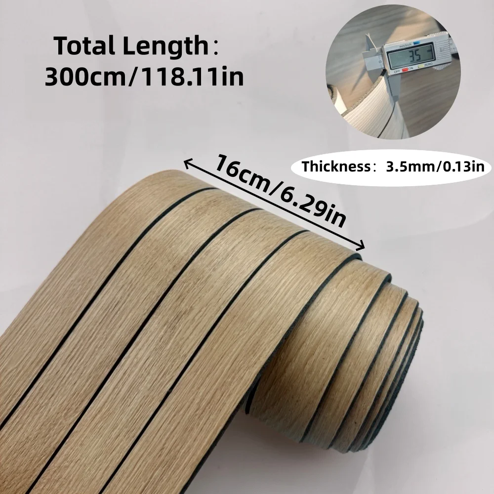 1 roll Self Adhesive Wood Grain PVC Skirting Board Sticker Decorative Wall Trim Strip Line Border Home Interior Decoration