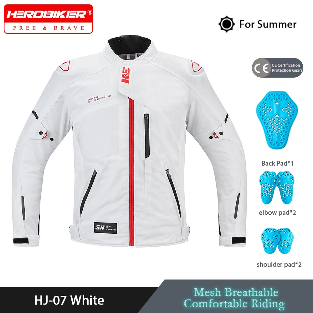 

Summer Breathable Motorcycle Jacket Men Anti-fall Motocross Clothing Reflective Motorbike Riding Jacket Moto Biker Coat AS Size