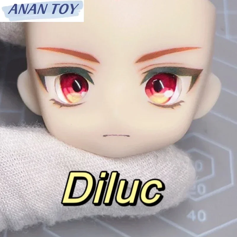 

Diluc Ob11 Face GSC Clay Man Faceplate Open Eye with Eyeballs Handmade Anime Game Cosplay Doll Accessories