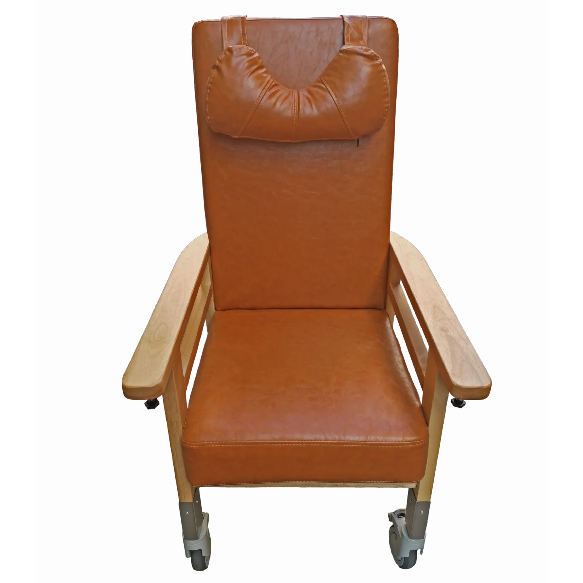 

Elderly seat Nursing home nursing high back chair High elastic soft bag Back chair with wheels Solid wood dining Multifunc