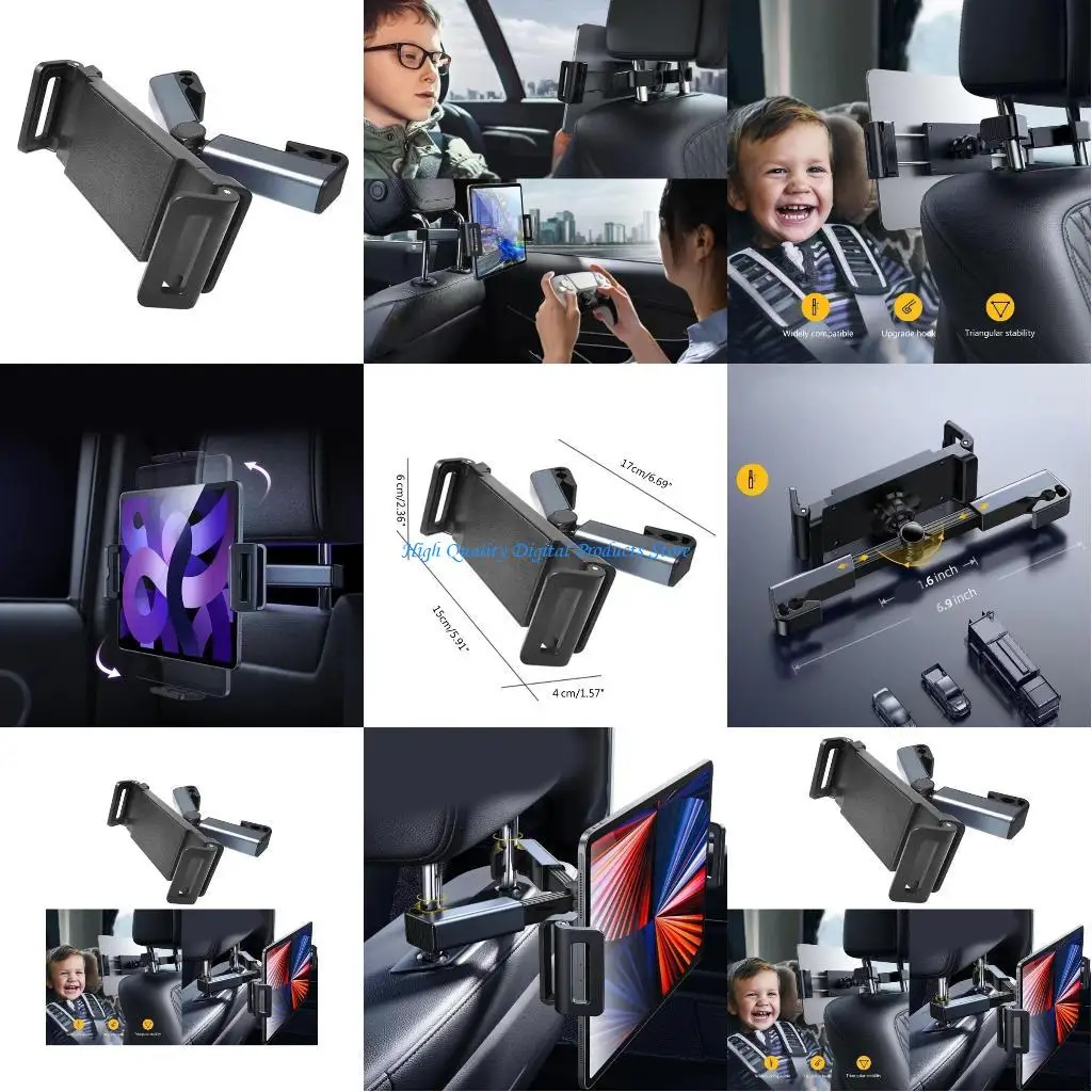 

U2JE Universal Tablet Holder for Car Backseat Compatible 4.7-12.9" Tablet Smartphone