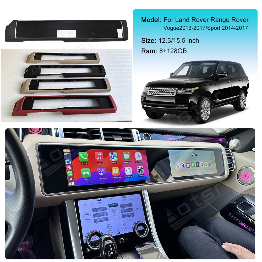 12.3' Dual Screen Android Multimedia Player GPS Navigation Stereo For Land Rover Range Rover Vogue 2013-2017 / Sport 2014-2017