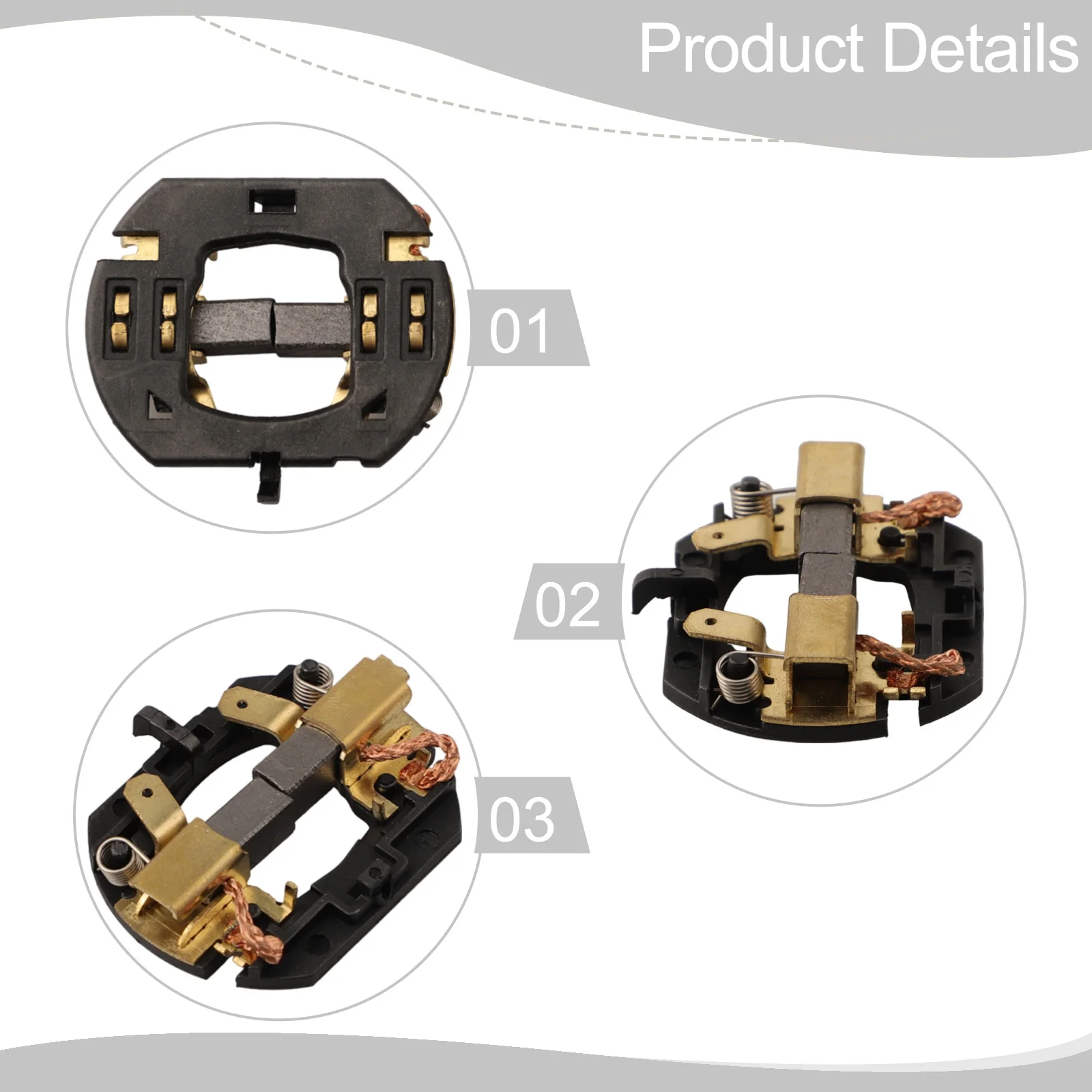 Carbon Brush Holder With Brushes Cordless Drills For DCD730 DCD735 DCD780 DCD785 Carbon Brush Brushes 2pcs Pack