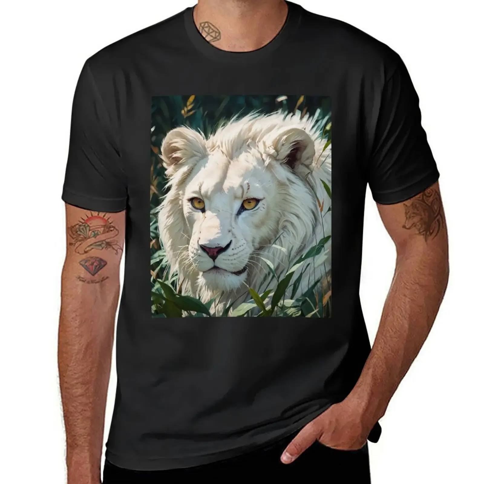 

Spirit Lion - Rare White Lion T-Shirt plus size tops Clothing heavyweights luxury clothing labubu vintage t shirt men