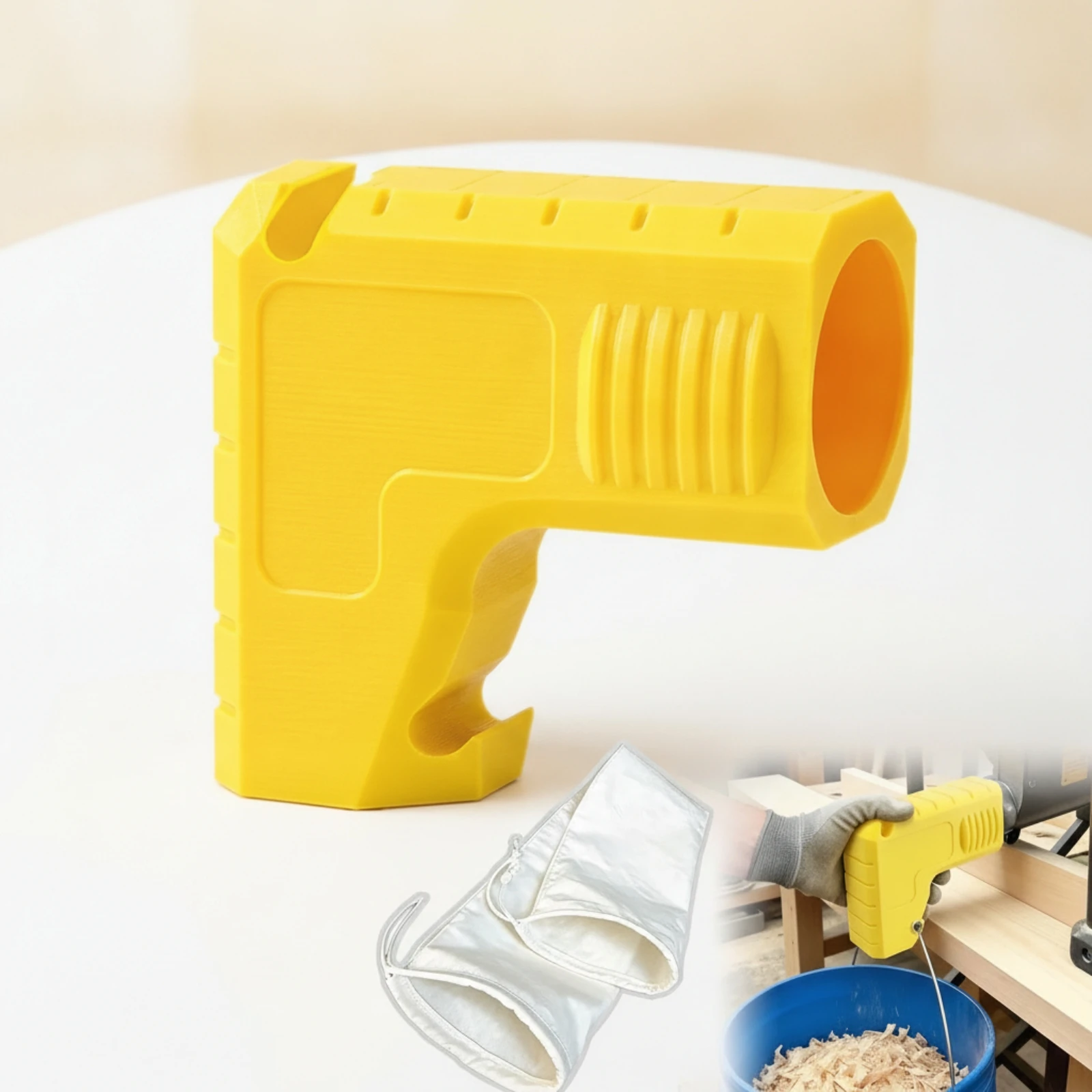 Table Saw Dust Collector Adapter Right-Angle Table Saw Dust Extraction Adapter Power Tool Accessory Reusable Integrated Hooks