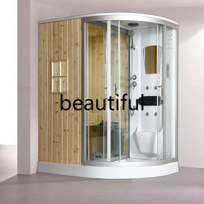

Integrated shower room, integrated sauna, steam room, household bathroom, steam bath room, tempered glass partition