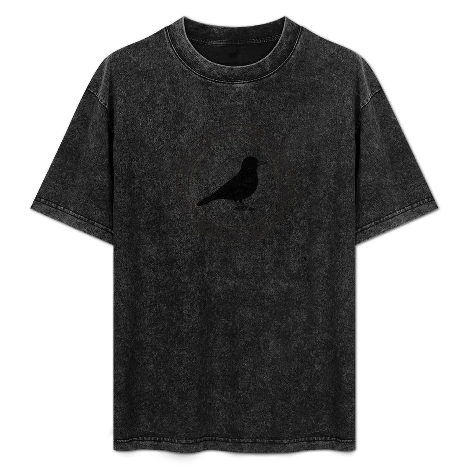 

Blackbird - We All Share This Planet - bird design (on mint green) T-Shirt summer tops mens t shirt