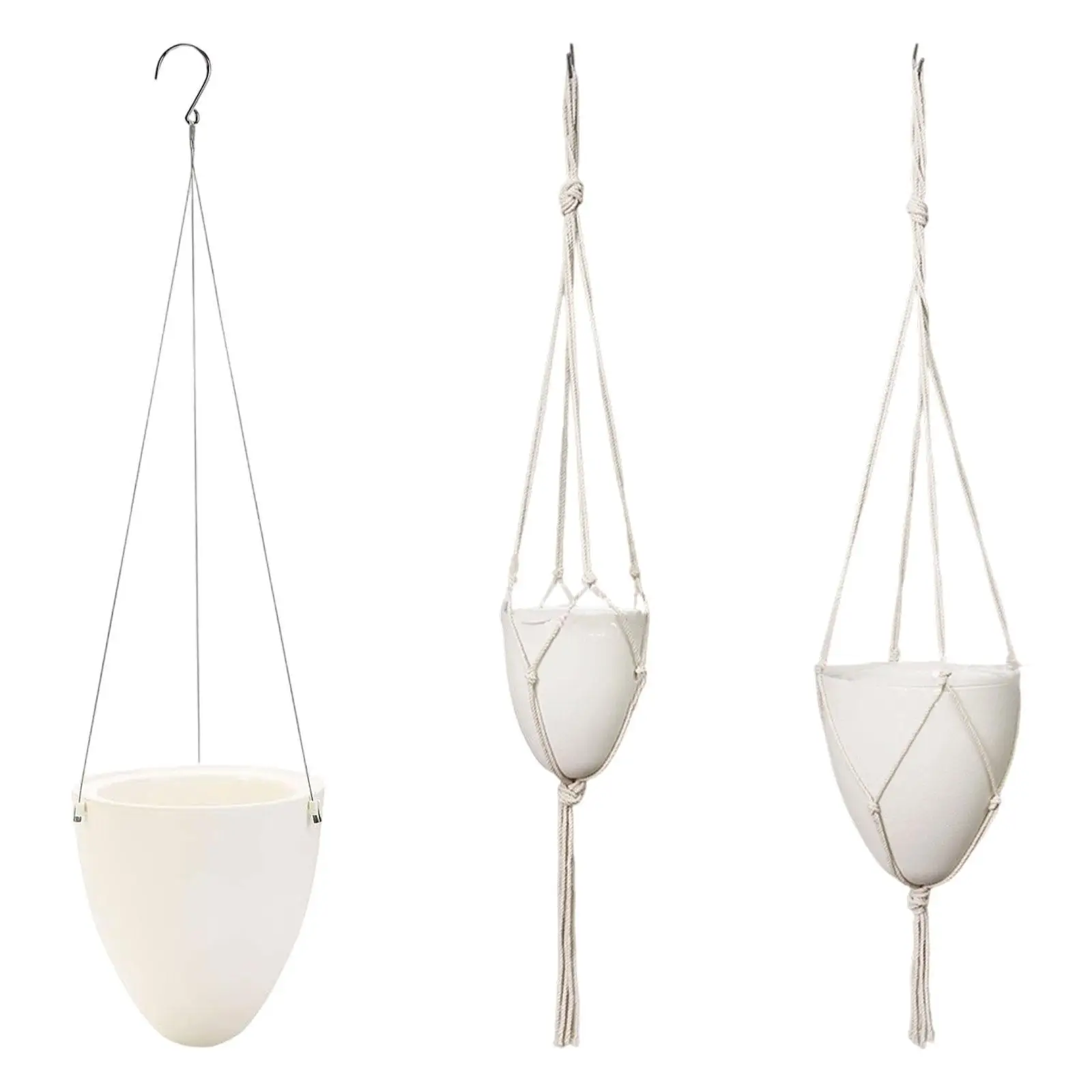 Self Watering Hanging Planter Unique Eggshell Shape Automatic Water Absorption Modern with Reservoir Plant Pot Flower Pot Holder