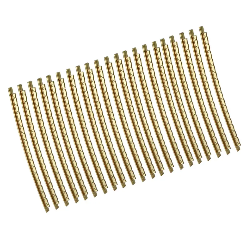 Brass Guitar Fret Wire Set 21pc 2mm Golden Guitar Accs for Folk Acoustic Fingerboard Refret and Leveling