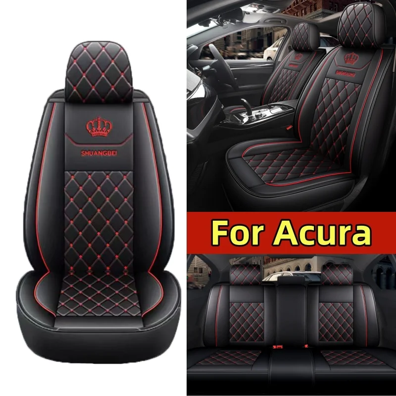 

Чехол на автомобильное сиденье, водонепроницаемый, износостойкий, из искусственной кожи, с вышивкой в виде короны, чехол на сиденье четыре сезона для Acura