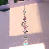 1 Pc Galaxy Star Moon Crystal Wind Chime Pendant for Home Decor Outdoor Garden Suncatcher Holiday Party Supplies 5