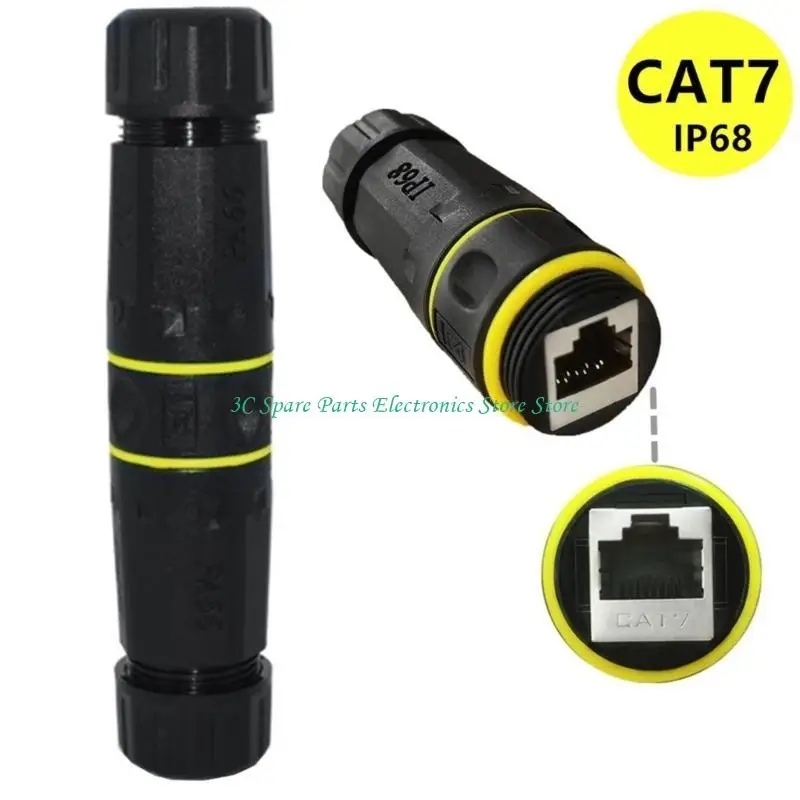 SZ RJ45 Cat6 Ethernet Adapter Female to Female with IP68 Waterproof and Shielding for Home and Office