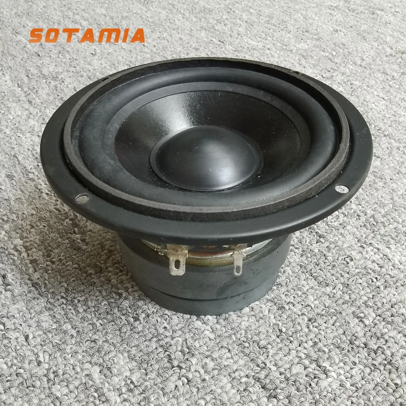 SOTAMIA 1Pcs 4 Inch Subwoofer Audio Loudspeaker 6 Ohm 30W Dual Magnetic Paper Cone Rubber Edge Speaker DIY Bluetooth Speaker