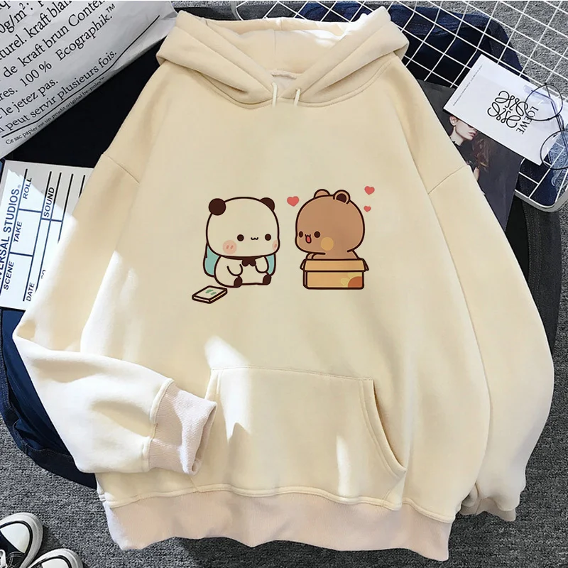 Bubu Dudu hoodies women printed Korea female hoddies printed grunge