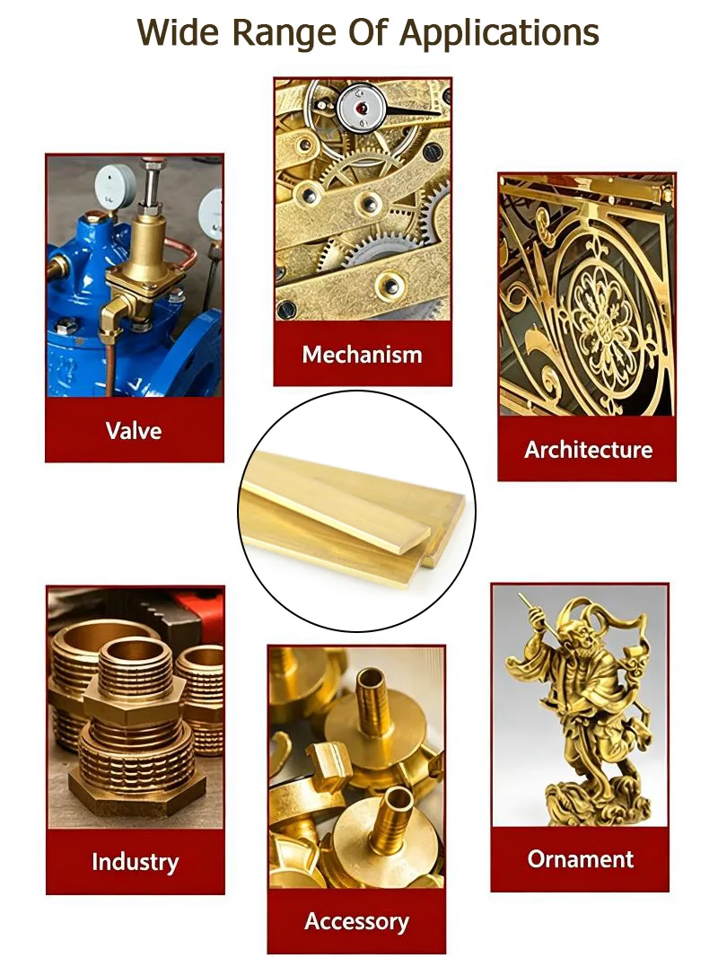 1pcs Length 500mm Brass Flat Bar Plate Strip Thicknesses 15~70mm copper alloy Solids part DIY handmade Fastener Metal Material