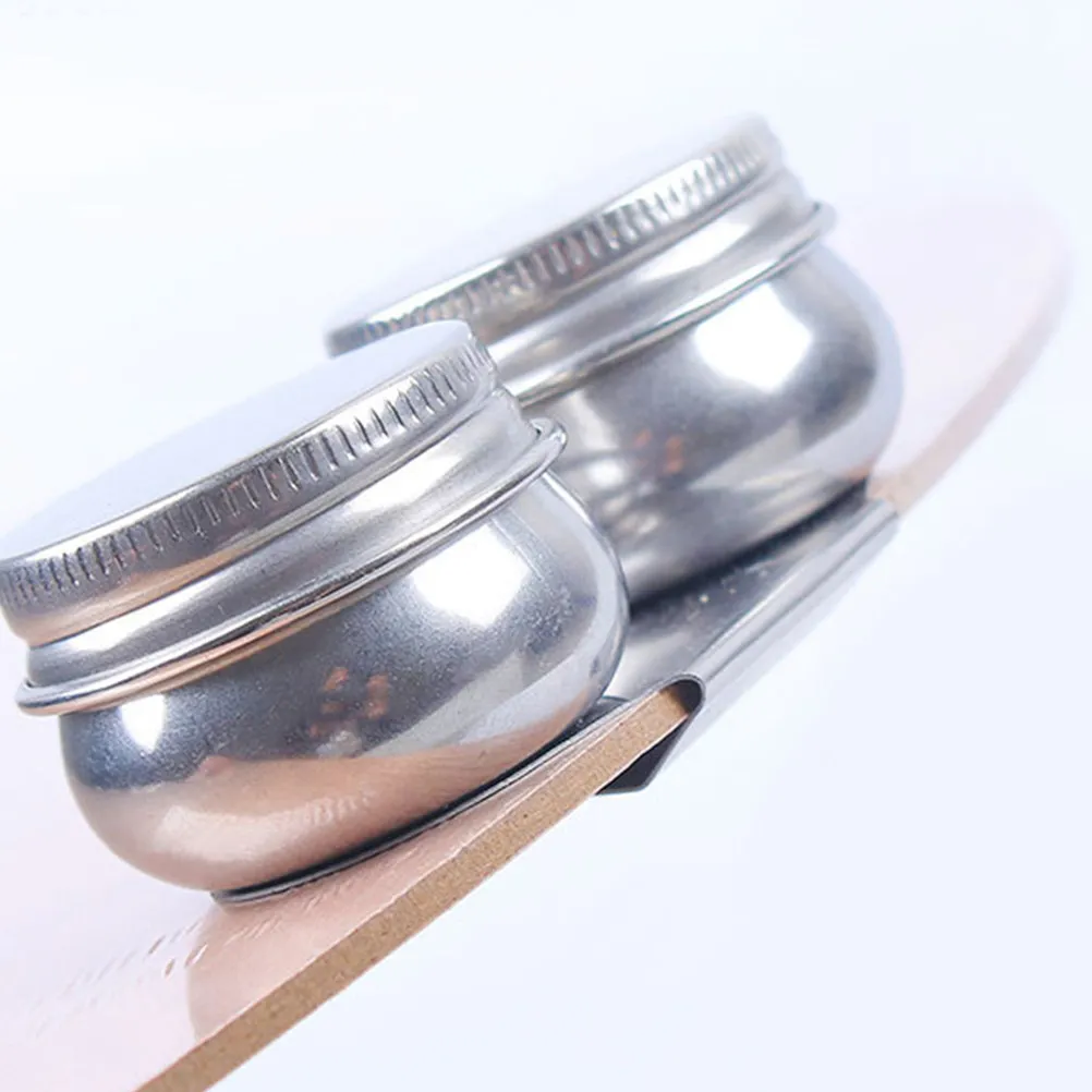 Stainless Steel Double Palette Cup for Oil Painting Dual Jar Medium Mixing and Brush Cleaning Tool Ideal for Studio Outdoor Use