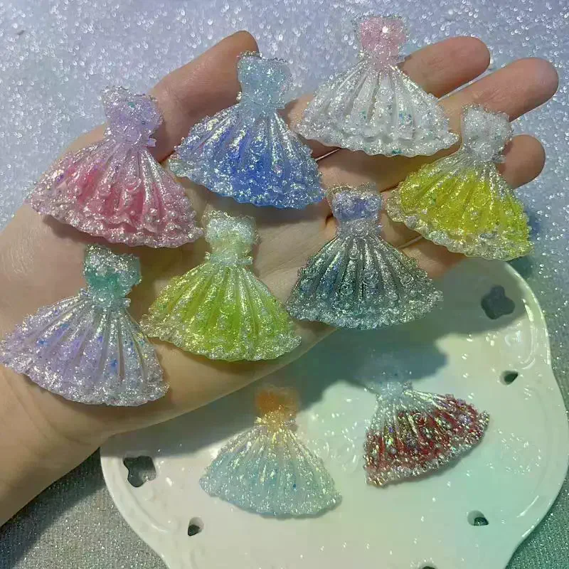 

5/10Pcs Luminous Resin Tiny Dress Charms Non-porous For DIY Pendants/ornaments Craft Clothing/bag Decoration Accessories