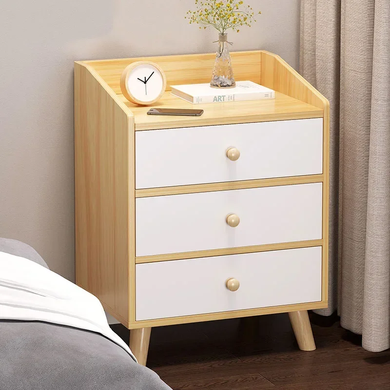 Narrow Maximalist Nightstand Modern Storage Unique Mobile Nightstands Organizer European Mesitas De Noche Korean Home Furniture