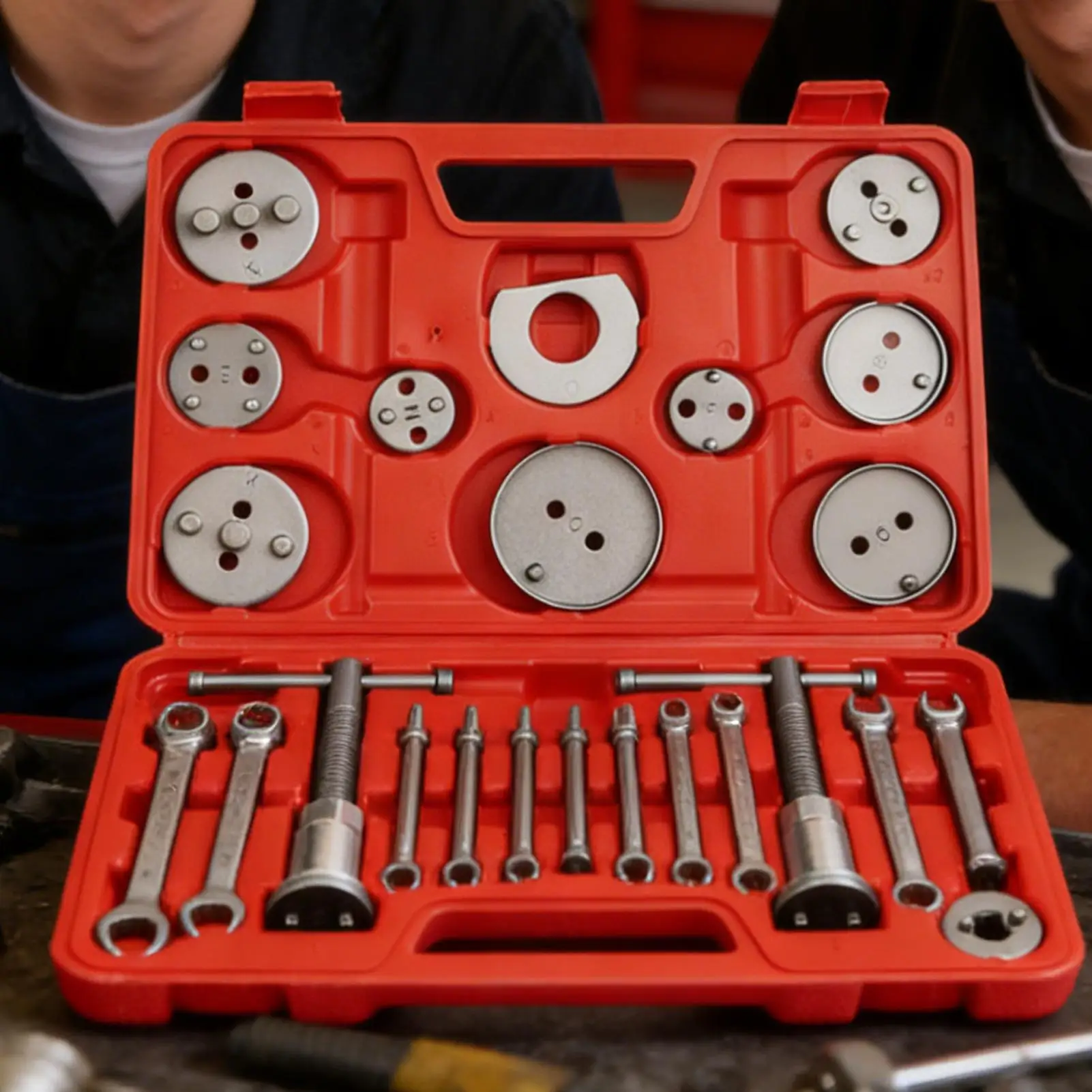 

Car Disc Brake Cylinder Adjustment Wrench Brake Pad Removal and Installation Tools Brake Tool Piston Disk Pad and Spanner Kit