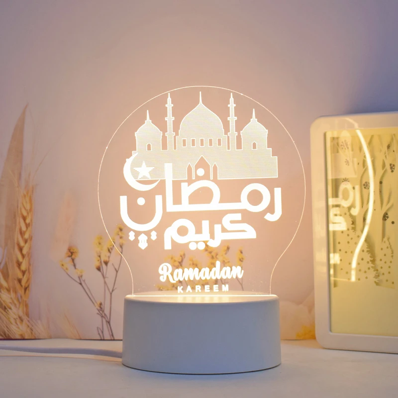 

Happy Modern Ramadan Home Decor 2023 Craft Gift set Favor Islamic Custom Decoration Ramadan Kids Art Muslim Lighting Wholesale