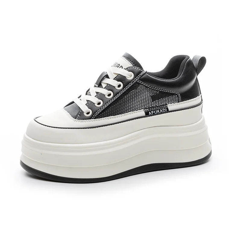 

Женские повседневные кроссовки на платформе 8 см (3 дюйма), белые, удобные для ходьбы, на высоком каблуке, легкие, на массивной танкетке