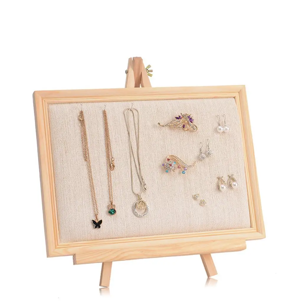 Dangle Earrings Jewelry Rack Vintage Wood Photo Frame Display Organizer for Jewelry Packing