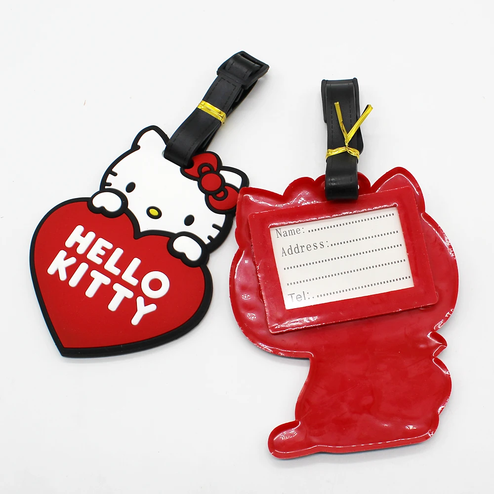 Animatie Hello Kitty Bagagelabel Reisaccessoires Koffer Id Adres Houder Draagbare Cartoon Mijn Melodie Kuromi Bagagelabel