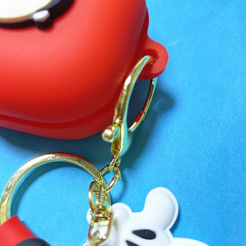 만화 디즈니 이어폰 케이스 커버, 실리콘 무선 이어버드 보호 쉘, 키체인 포함, 삼성 갤럭시 Buds2 프로 라이브 2