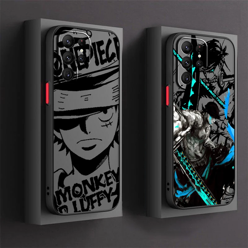 Anime Cartoon Ones P-Piece Frosted Translucent For Samsung A53 A52 A33 A32 A51 A71 A21S A13 A73 A50 A22 A12 5G Back Phone Case