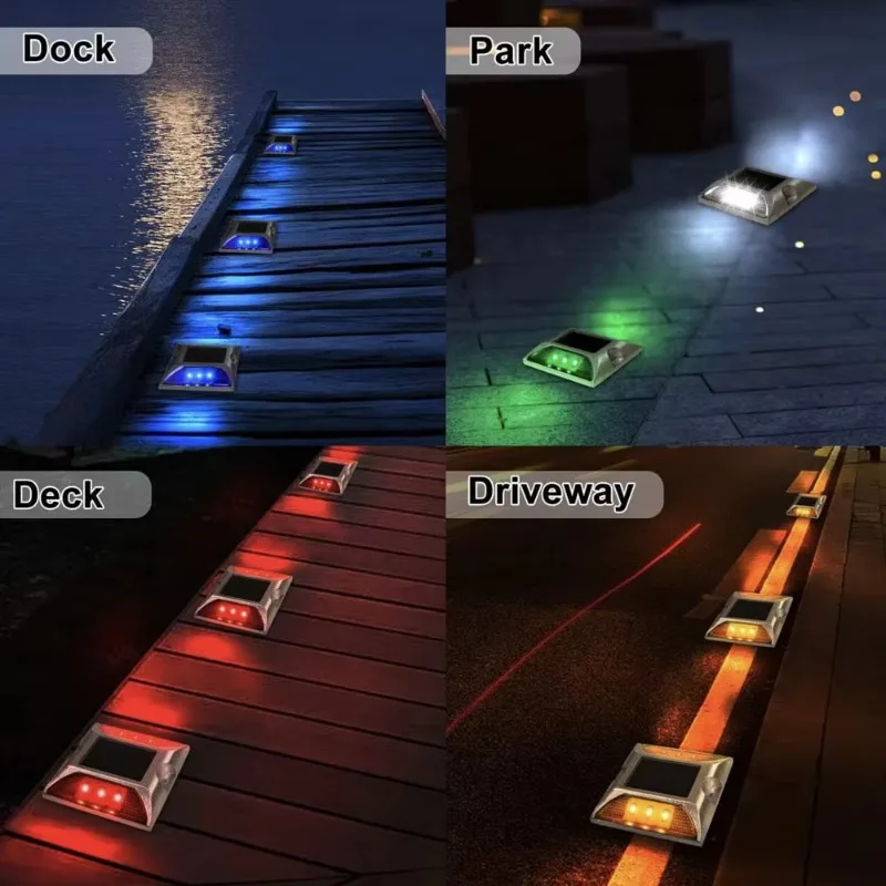 Solar Raised Pavement Marker High Brightness IP68 Waterproof Solar Powered Reflector Road Solar Blinker Light for Anti-diecast