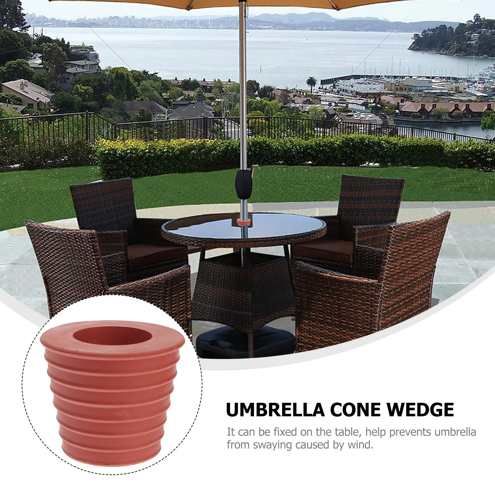

Umbrella Table Cover Rubber Outdoor Patio Protector Durable Multi Functional Windproof Cone Hole Plug