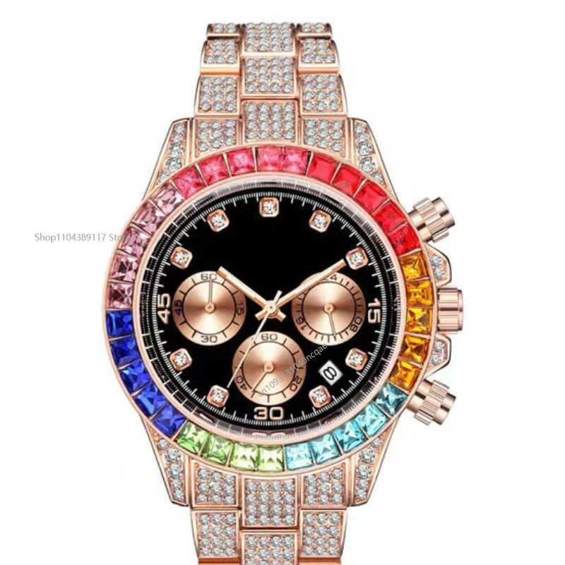 Luxury Men Women Watch Branded Women Watches Fashion Clock Stainless Steel Strap Dial Shiny Watch Men Gifts