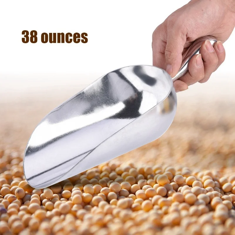 1Pc Aluminum Alloy Kitchen Food Buffet Candy Sweets Flour Ice Scoop For Home Bar Party Use New