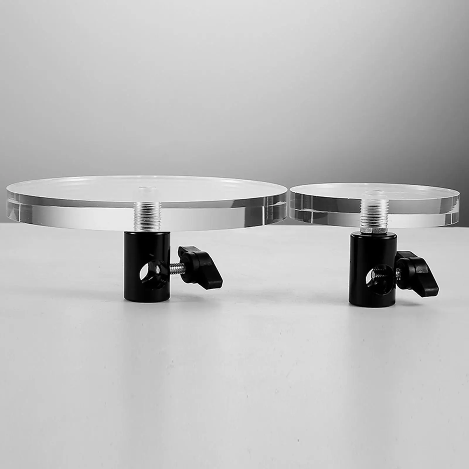 

Round Acrylic Riser Display Stand Holder,Tabletop Acrylic Block Photography Thread Adapter for Rings Dolls Bangles Earring