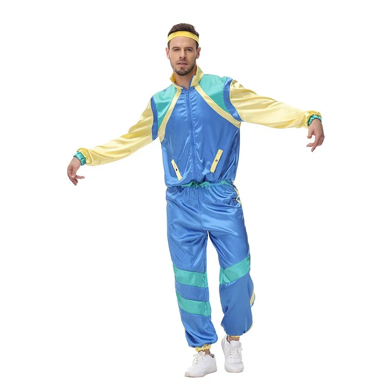 70er Jahre Retro Halloween Hip Hop Ro Musik Paare Performance Kostüme Bühnenauftritte Outfits Trendige chinesische Opernkleidung
