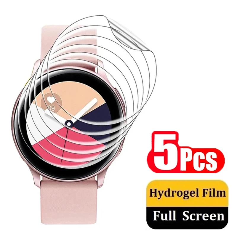 Hydrogel Protective Film for Samsung Galaxy Watch Active 2 Gear S3 Sport Frontier Screen Protector For Galaxy Watch 5 4 Classic