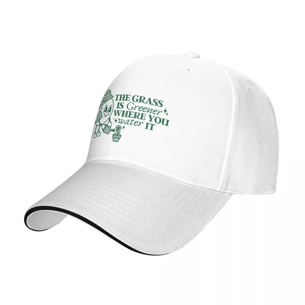 The Grass Is Greener Where You Water It Earth Baseball Cap black Anime Hat fishing hat Ladies Men's