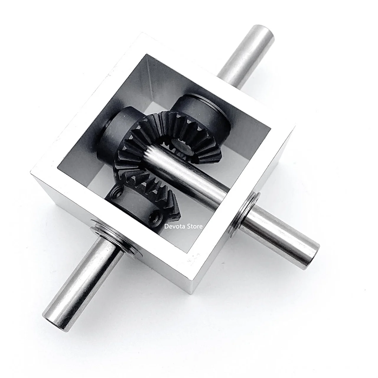 1:1 Angle Device 90° Right Angle Bevel Gear Gearbox 10MM Shaft 1.25M 20T Corner Detector Small Reversing Parts