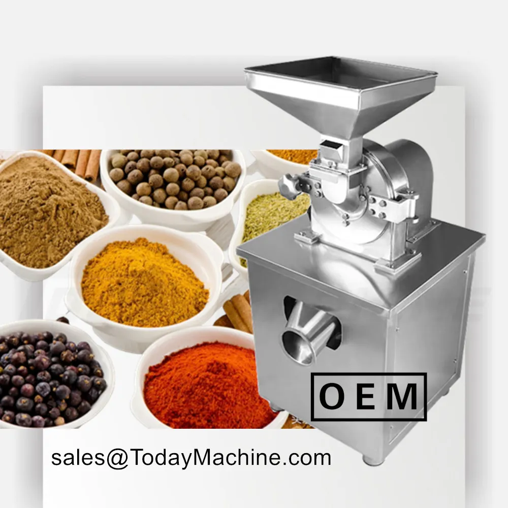 Mini Flour Mill Dried Moringa Leaf Grinding Clove Cinnamon Cardamom Spice Pulverizer Machine