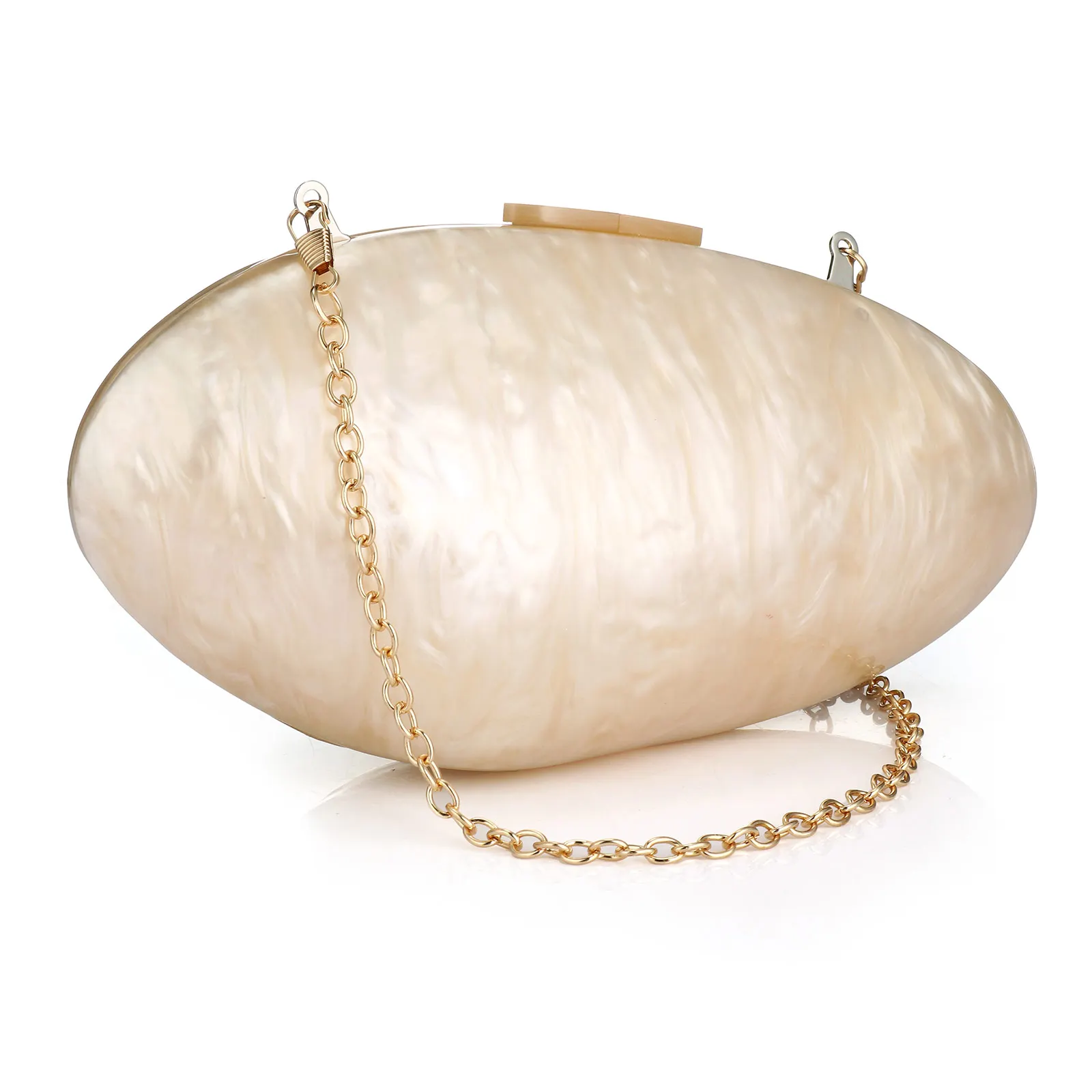 Perła akrylowa torby wieczorowe luksusowa kopertówka torebka Mini portfel damski łańcuch torba na ramię Crossbody wesele Shell torebka Sac — zdjęcie 2