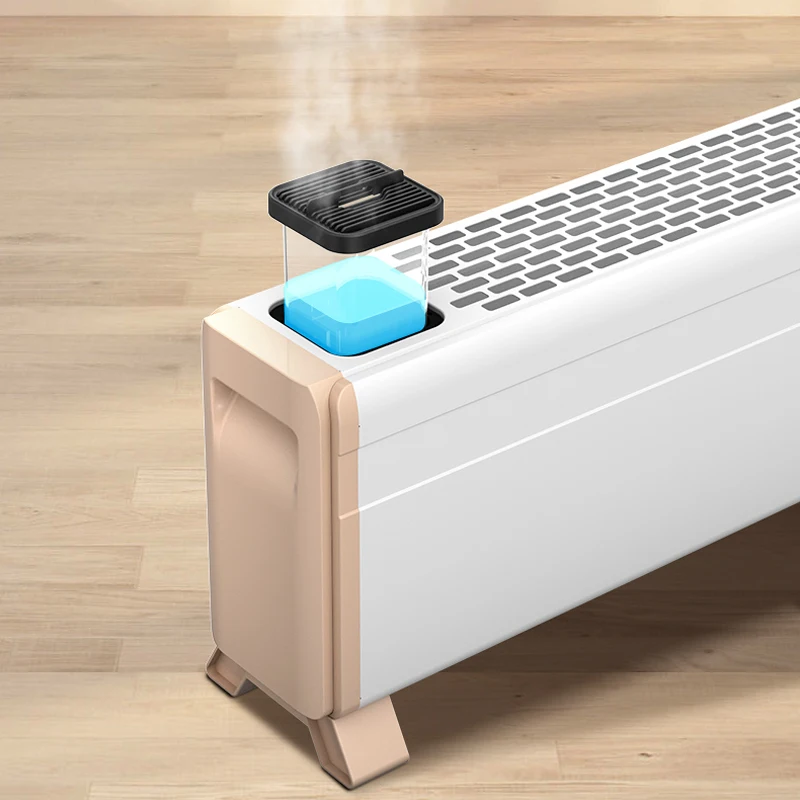 Calentador móvil de 2000W para el hogar, máquina de calefacción por infrarrojos de hoja eléctrica con Control remoto, calentador eléctrico de sincronización de 12 horas de 220V