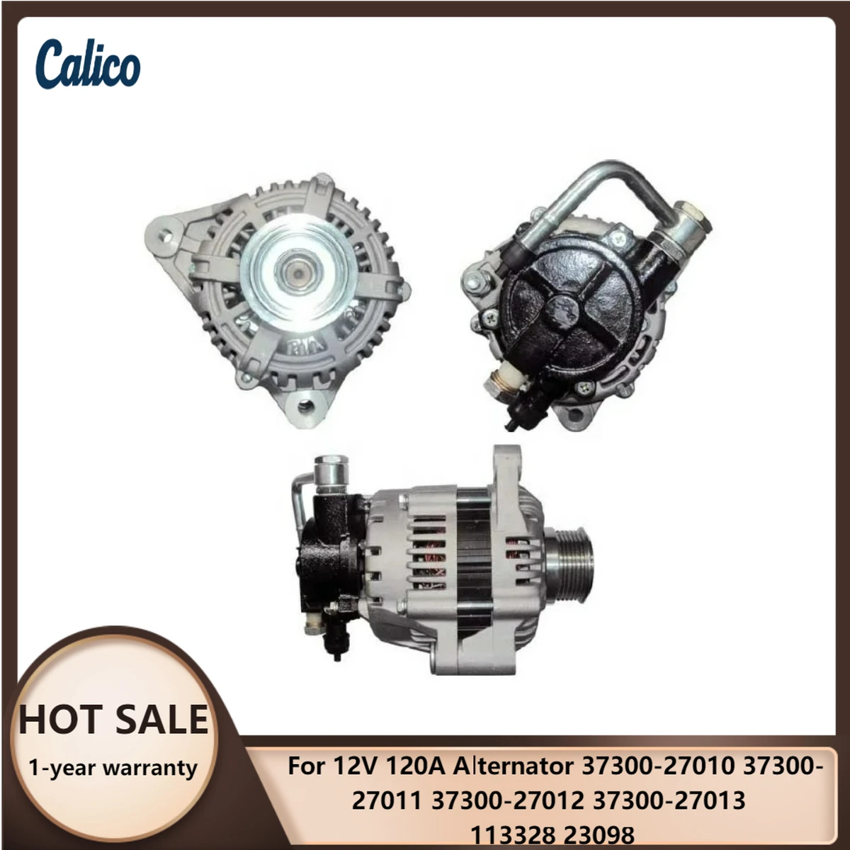 

Exclusive Production Suitable for 12V 120A Alternator 37300-27010 37300-27011 37300-27012 37300-27013 113328 23098
