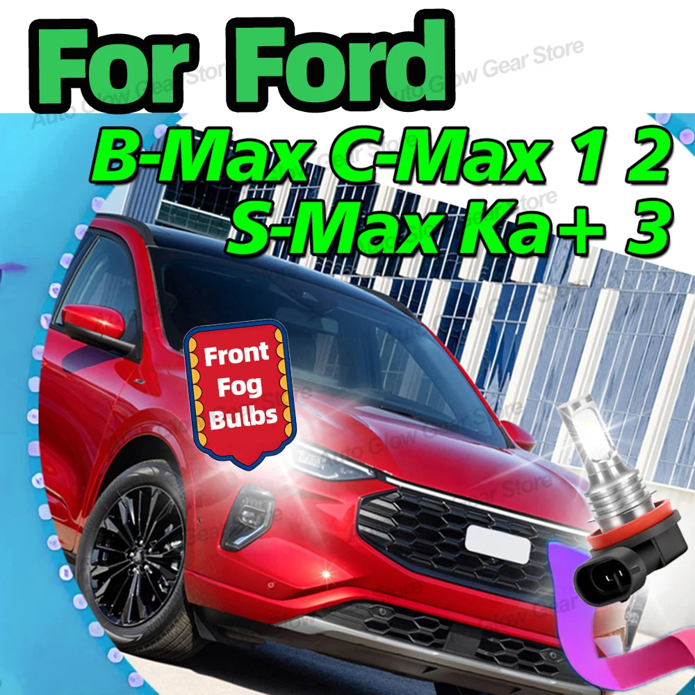 

2x Car Bulbs 6000K Fog Lights H8 H11 LED Fog Lamps For Ford B-Max Fiesta Galaxy Kuga Escape Explorer Flex Focus Fusion 2002-2019